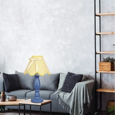 Detská stolná lampička LOLA - 1xE14, 40W, žltá/modrá
