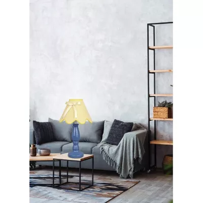 Detská stolná lampička LOLA - 1xE14, 40W, žltá/modrá