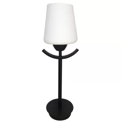 Moderná stolná lampa LONDYN - 1xE27, 60W, biela / čierna