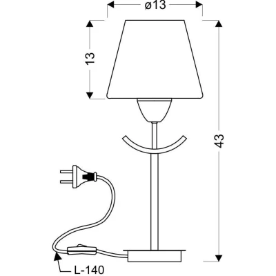 Moderná stolná lampa LONDYN - 1xE27, 60W, biela / čierna