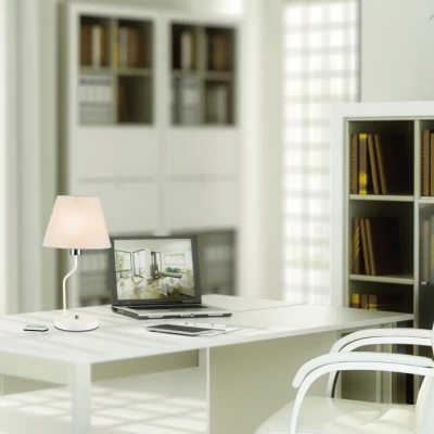 Stolná moderná lampa LUMINOR - 1xE14, 60W, biela