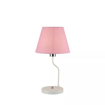 Stolná moderná lampa LUMINOR - 1xE14, 60W, ružová/biela