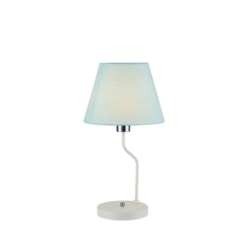Stolná moderná lampa LUMINOR - 1xE14, 60W, modrá/biela
