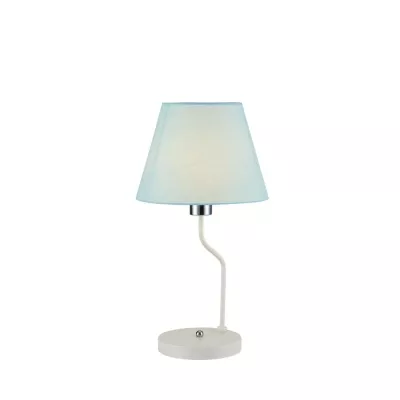 Stolná moderná lampa LUMINOR - 1xE14, 60W, modrá/biela