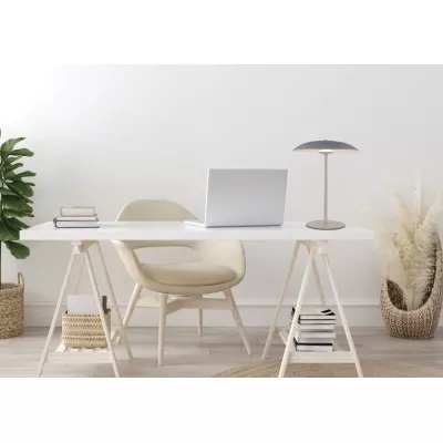Stolná LED lampa v škandinávskom štýle LUND - 10,5W, 3000K (teplá biela), biela