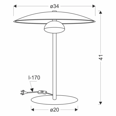 Stolná LED lampa v škandinávskom štýle LUND - 10,5W, 3000K (teplá biela), biela