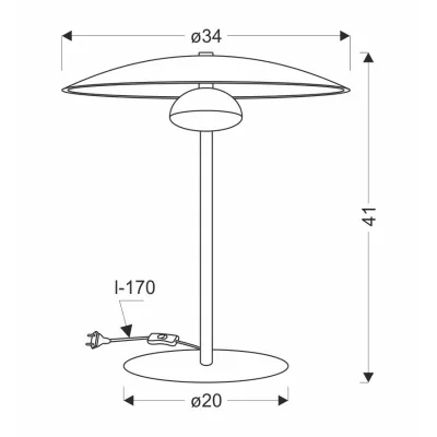Stolná LED lampa v škandinávskom štýle LUND - 10,5W, 3000K (teplá biela), biela