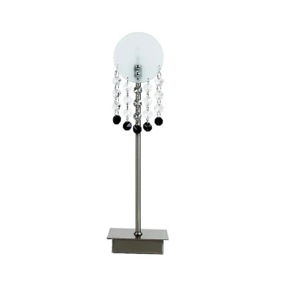 Stolná moderná lampa LUXOR - 1xG4, 20W, strieborná