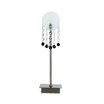 Stolná moderná lampa LUXOR - 1xG4, 20W, strieborná