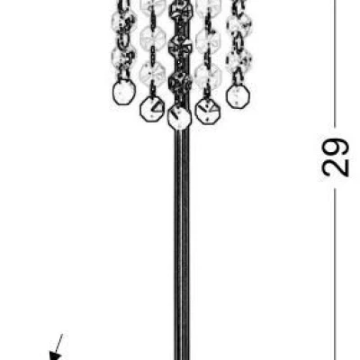 Stolná moderná lampa LUXOR - 1xG4, 20W, strieborná