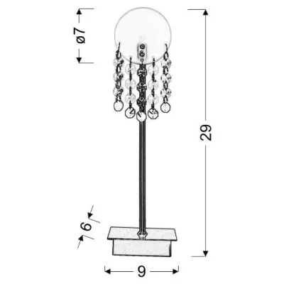 Stolná moderná lampa LUXOR - 1xG4, 20W, strieborná