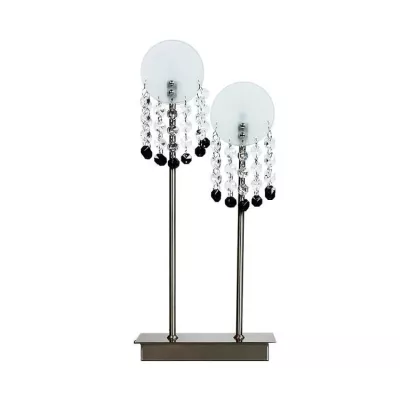 Stolná moderná lampa LUXOR - 2xG4, 20W, strieborná
