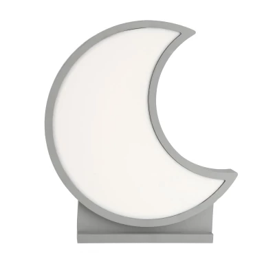 LED detská stolná lampa MOON - 12W, 3000K (teplá biela), šedá