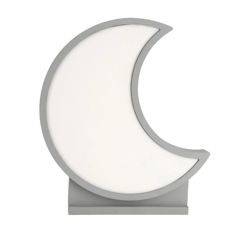 LED detská stolná lampa MOON - 12W, 3000K (teplá biela), šedá