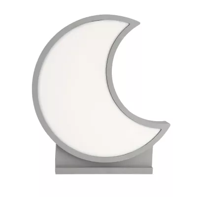 LED detská stolná lampa MOON - 12W, 3000K (teplá biela), šedá