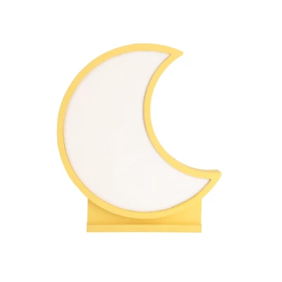 LED detská stolná lampa MOON - 12W, 3000K (teplá biela), žltá
