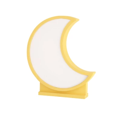 LED detská stolná lampa MOON - 12W, 3000K (teplá biela), žltá