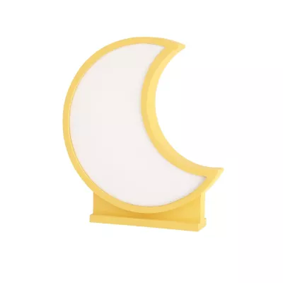 LED detská stolná lampa MOON - 12W, 3000K (teplá biela), žltá