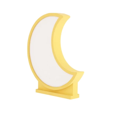 LED detská stolná lampa MOON - 12W, 3000K (teplá biela), žltá