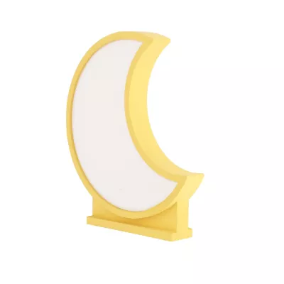 LED detská stolná lampa MOON - 12W, 3000K (teplá biela), žltá