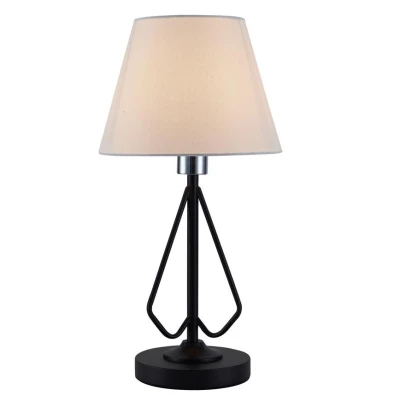 Stolová lampa MORLEY - 1xE14, 60W, čierna / biela