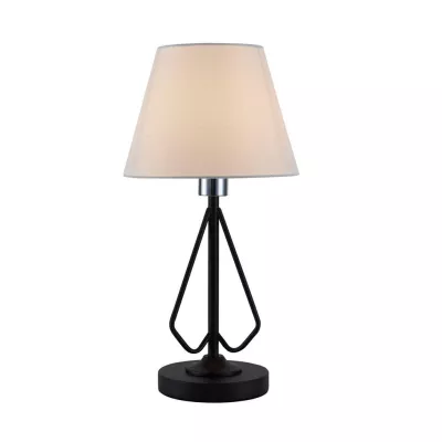 Stolová lampa MORLEY - 1xE14, 60W, čierna / biela