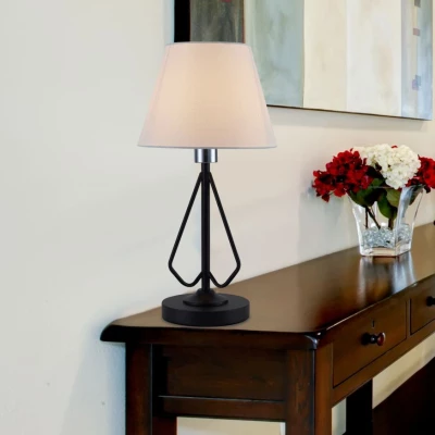 Stolová lampa MORLEY - 1xE14, 60W, čierna / biela