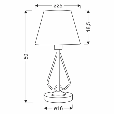 Stolová lampa MORLEY - 1xE14, 60W, čierna / biela