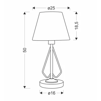 Stolová lampa MORLEY - 1xE14, 60W, čierna / biela