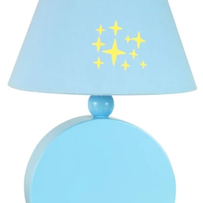 Detská stolná drevená lampička OFELIA - 1xE14, 40W, modrá