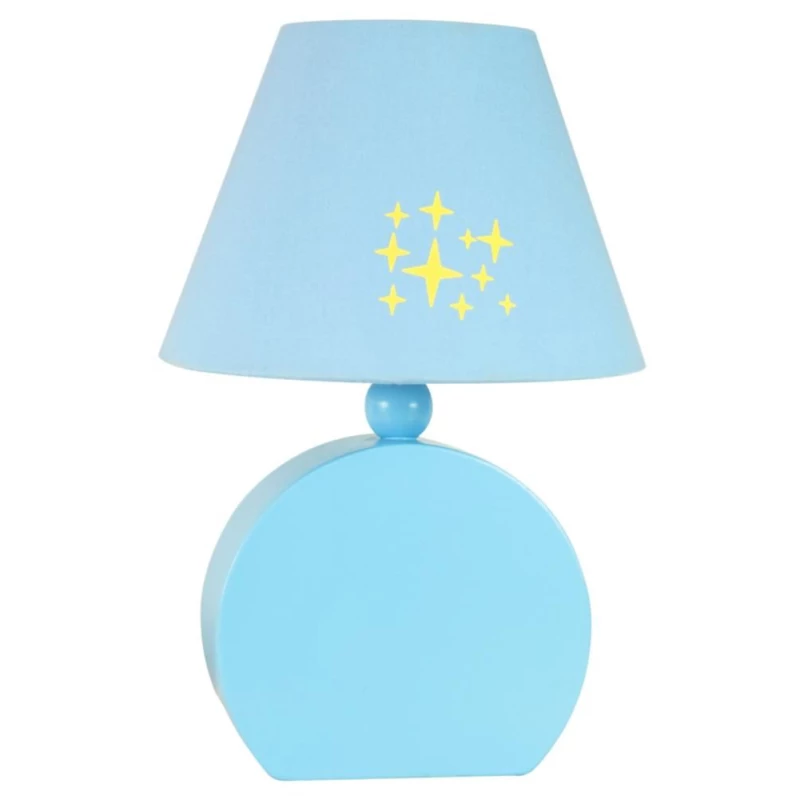 Detská stolná drevená lampička OFELIA - 1xE14, 40W, modrá