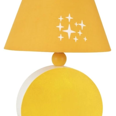 Detská stolná drevená lampička OFELIA - 1xE14, 40W, oranžová