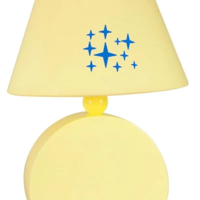Detská stolná drevená lampička OFELIA - 1xE14, 40W, žltá