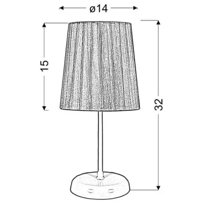 Moderná stolná lampa RIFASA - 1xE14, 40W, biela / fialová