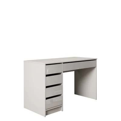 Univerzálny stolík CONALL - lesklý biely