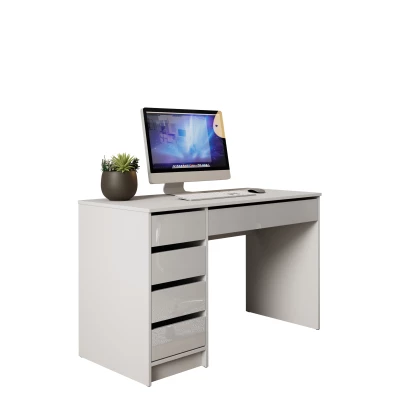 Univerzálny stolík CONALL - lesklý biely