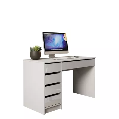 Univerzálny stolík CONALL - lesklý biely