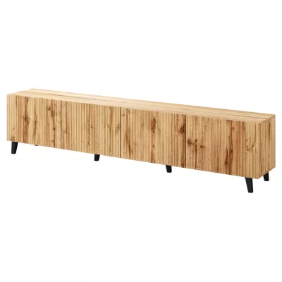 Štýlový televízny stolík HAER 2 - dub wotan / čierny