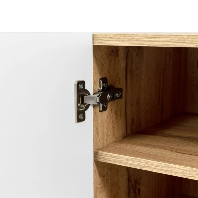 Štýlový televízny stolík HAER 2 - dub wotan / čierny