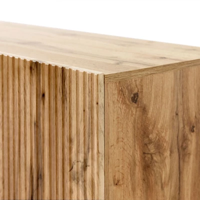 Štýlový televízny stolík HAER 2 - dub wotan / čierny