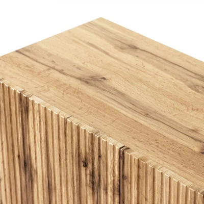 Štýlový televízny stolík HAER 2 - dub wotan / čierny