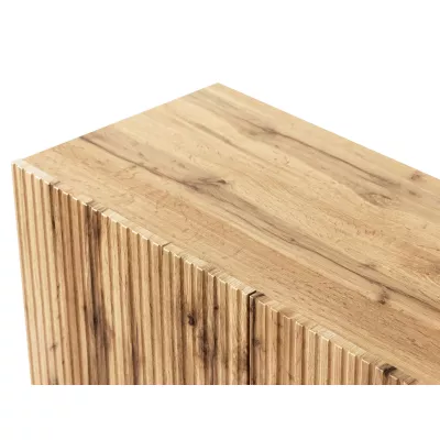 Štýlový televízny stolík HAER 2 - dub wotan / čierny