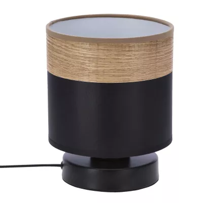 Stolná lampa v škandinávskom štýle PORTO - 1xE27, 60W, čierna / hnedá