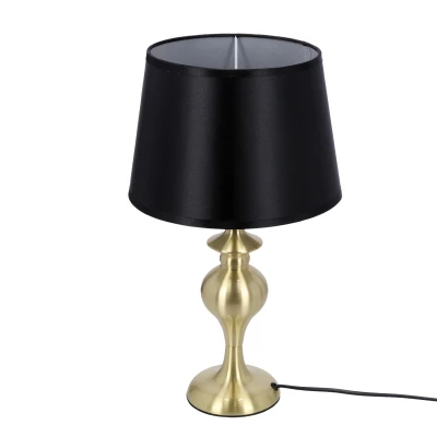 Moderná stolná lampa PRIMA - 1xE27, 60W, zlatá / čierna
