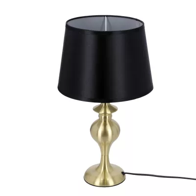 Moderná stolná lampa PRIMA - 1xE27, 60W, zlatá / čierna