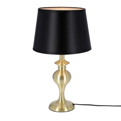 Moderná stolná lampa PRIMA - 1xE27, 60W, zlatá / čierna