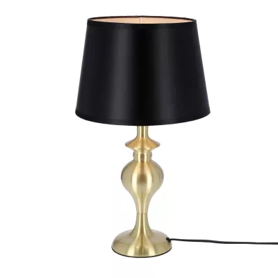 Moderná stolná lampa PRIMA - 1xE27, 60W, zlatá / čierna