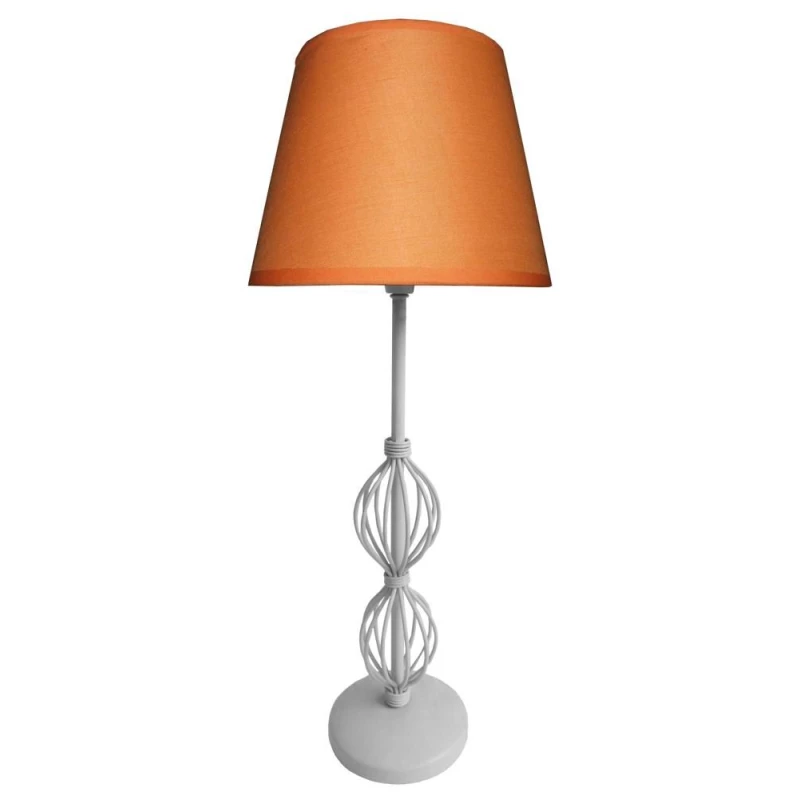 Moderná stolná lampa ROSETTE 1 - 1xE14, 1x40W, biela / oranžová
