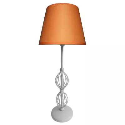 Moderná stolná lampa ROSETTE 1 - 1xE14, 1x40W, biela / oranžová