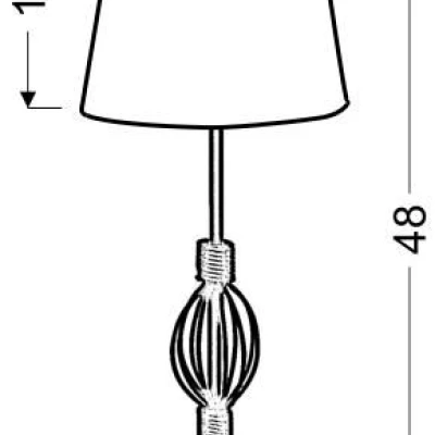 Moderná stolná lampa ROSETTE 1 - 1xE14, 1x40W, biela / oranžová